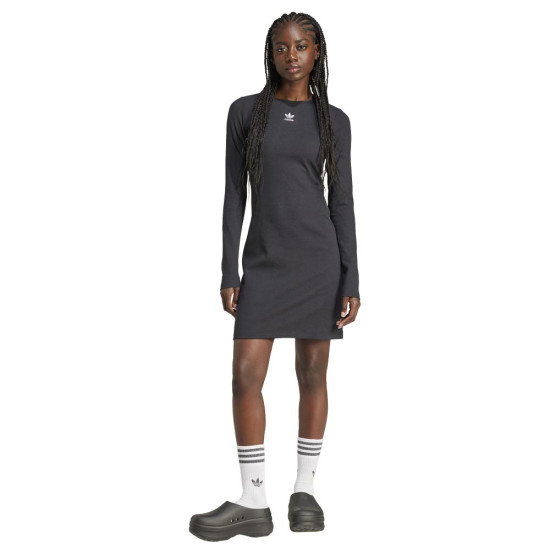 Adidas Γυναικείο φόρεμα Essentials Rib Long Sleeve Dress